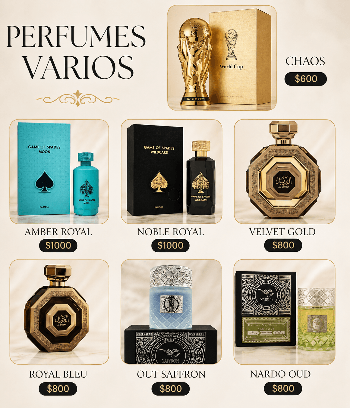 Selección de perfumes varios