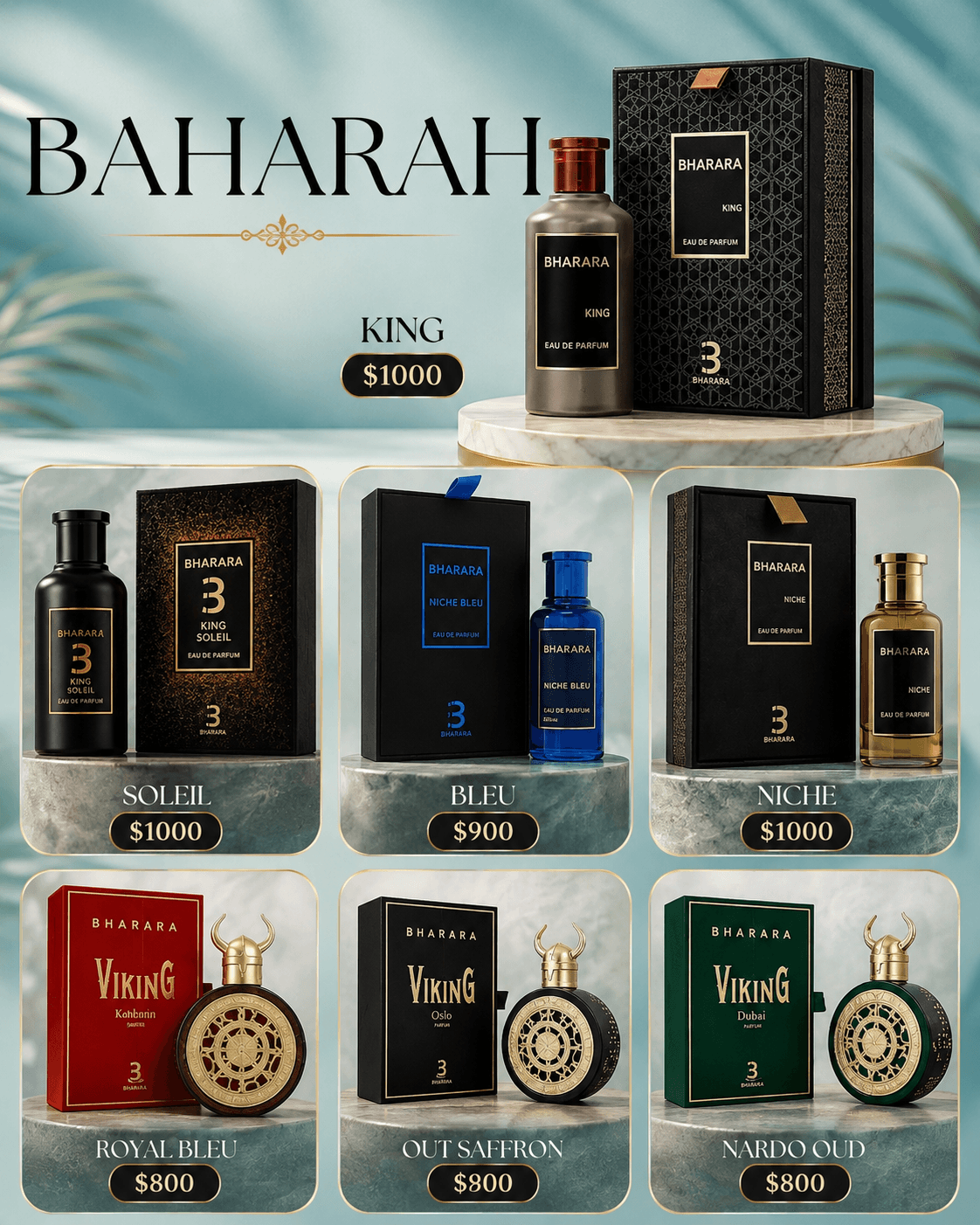 Perfumes Bharara Eau de Parfum, varias fragancias