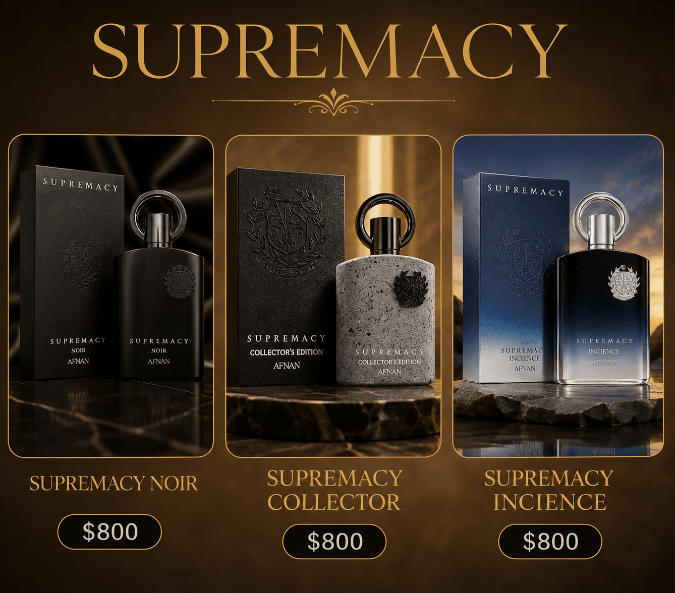 Perfume Afnan Supremacy: Noir, Collector's Edition o Incense